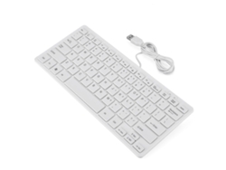 Teclado Usb Con Cable Ultrafino De 78 Teclas Para Ordenadores De Sobremesa, Portátiles Y Pc (blanco)