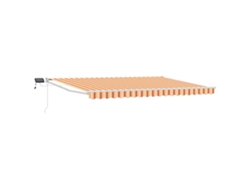 Toldo retráctil manual con LED multicolor 4,5 x 3 m VIDAXL