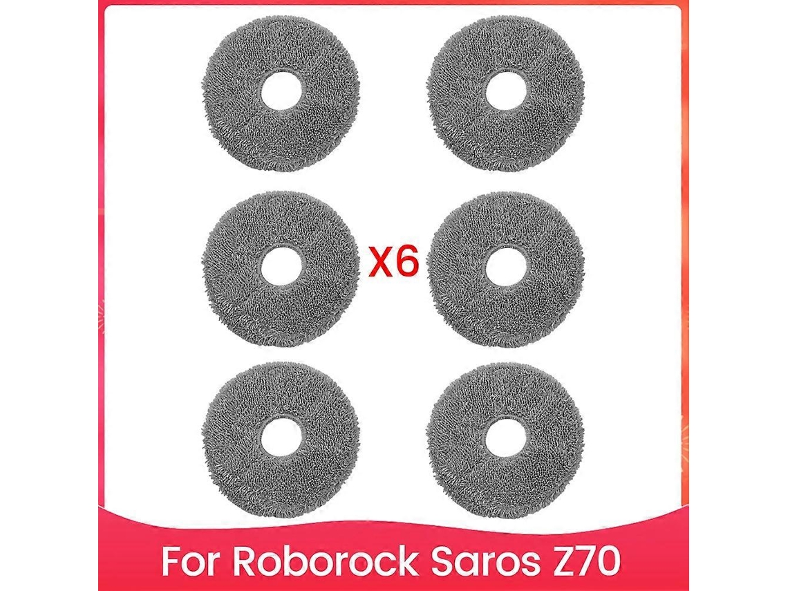 6 Pcs Mop Pad For Saros Z70 Vacuum Cleaner Replacement Parts, Washable Mop Cloth Accessories