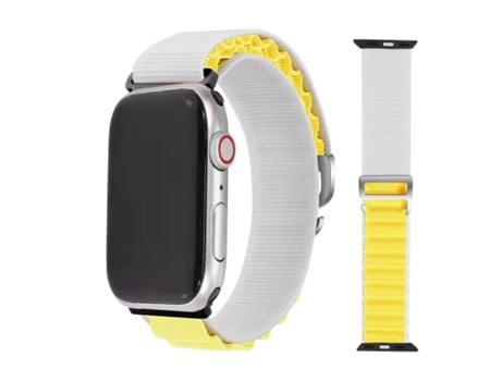 Correa Alpine G-Hook Ajustable Apple Watch Series 5 40Mm Blanco y Amarillo