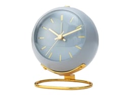 2026-reloj Despertador De Metal Mini Para Escritorio, Reloj De Mesa Silencioso Redondo Azul Para Estudiantes Y Dormitorios