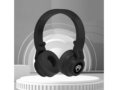 Auriculares Bluetooth Cable Enchufable Luminoso Negro