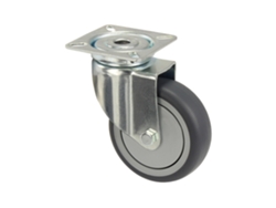 Ruedas Giratorias De Goma 75mm Con Placa Por Pieza WOVAR