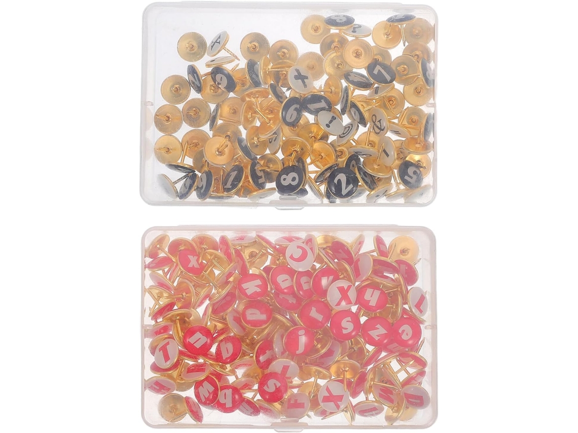 260 Piezas De Chinchetas Con Letras Y Números Para Tableros De Corcho – 260 Piezas –