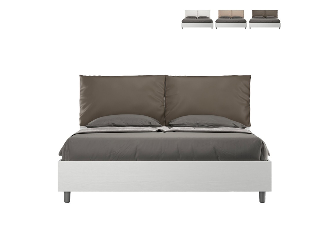 Cama contenedor doble 160x190cm cojines madera Egos Antea