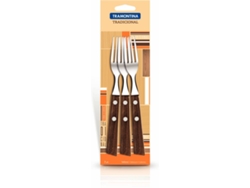 Conjunto de 3 Tenedores TRAMONTINA Tradicional (Madera)