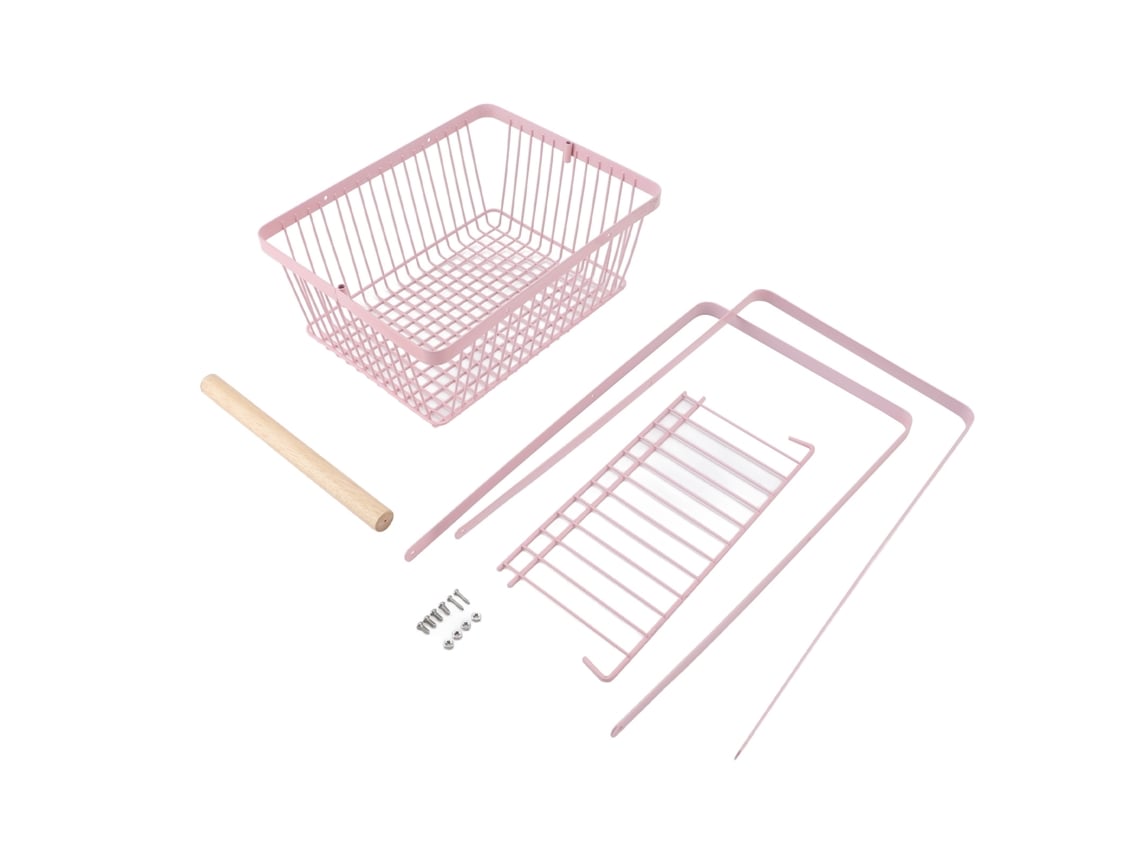 Cesta Rectangular De Metal De Gran Capacidad Para Colocar Sobre La Encimera, Con Asa De Madera, Ideal Para Herramientas, Jardín Y Aperitivos.