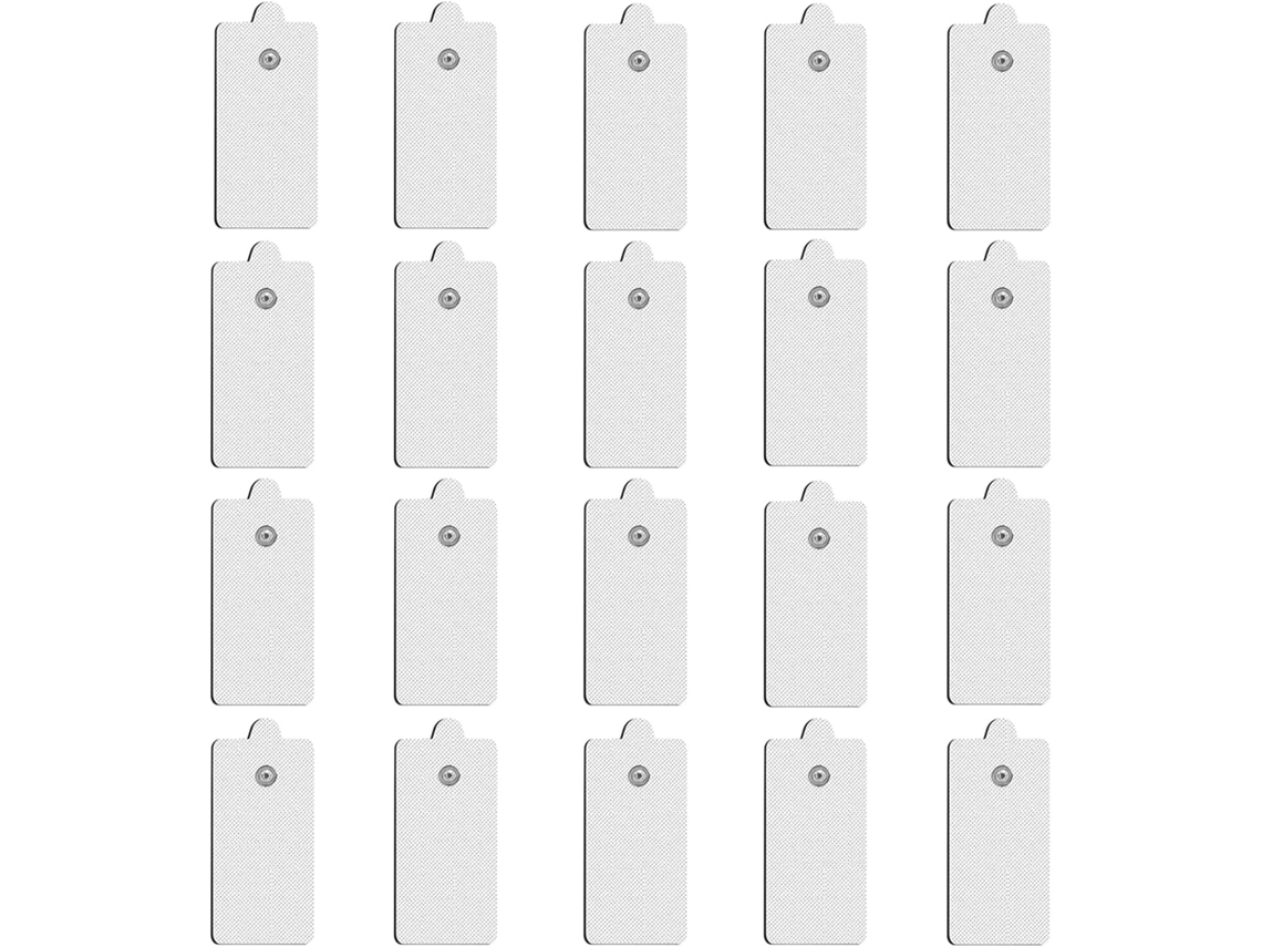 Electrodos Adhesivos Chrui 20ud 5x13cm Snap Para Tens (blanco)
