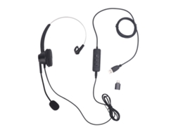 Fone De Ouvido Mono Com Fio Usb Usb C 3.5mm Cancelamento De Ruído Ajuste De Volume Para Pc Laptop Celular Tablet