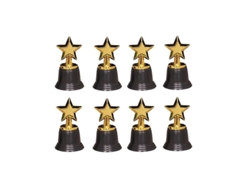 Trofeos de 8 estrellas Fastst para niños, trofeos de juguete dorados
