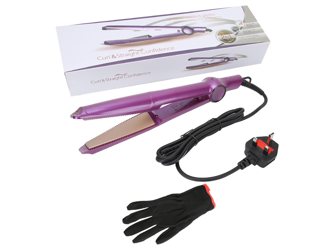 Vlrla-2-in-1 Multi-functional Cabelo Curler Retoener Comb