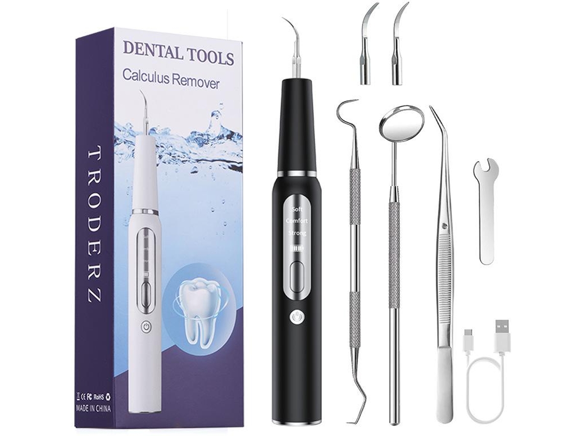 Irrigador Oral Elétrico Ultrassônico Removedor de Cálculo Dental Portátil Preto GERTIZ