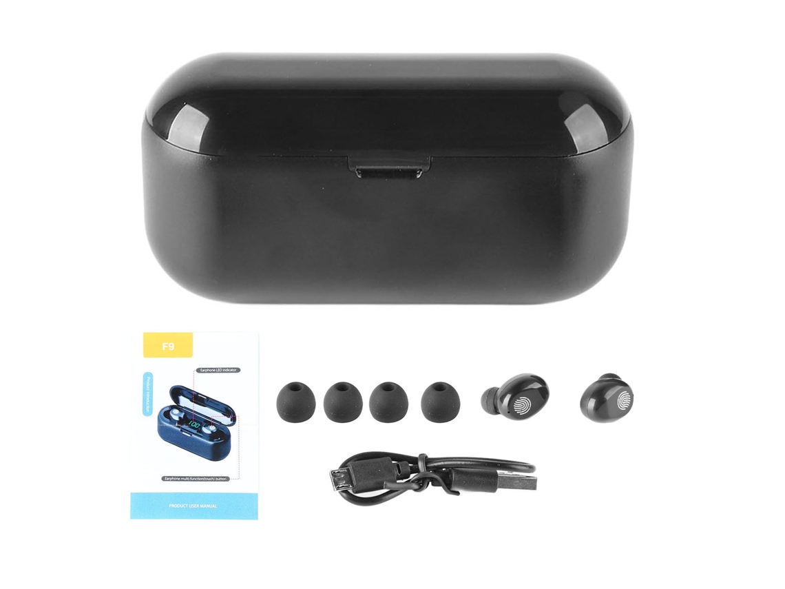Auriculares Bluetooth con cancelación de ruido, control táctil, pantalla LED, resistencia al agua IPX7, HiFi, inalámbricos, CHABERLU