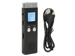 Grabadora de voz digital con carga USB, protección por contraseña, activación por voz y diseño portátil, 16 GB para reuniones y entrevistas.