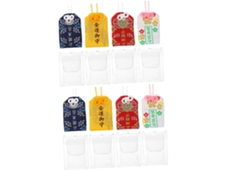 8 Piezas, Té, Pp, Decoración, 8 Piezas Bolsas Japonesas Omamori, Amuletos De La Suerte En Lino Y Plástico