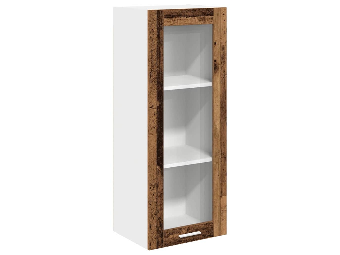 Conjunto de armarios colgantes con puertas de madera antiguas (40x31x100 cm)