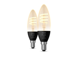 PHILIPS - Paquete doble de filamentos E14 de ambiente blanco
