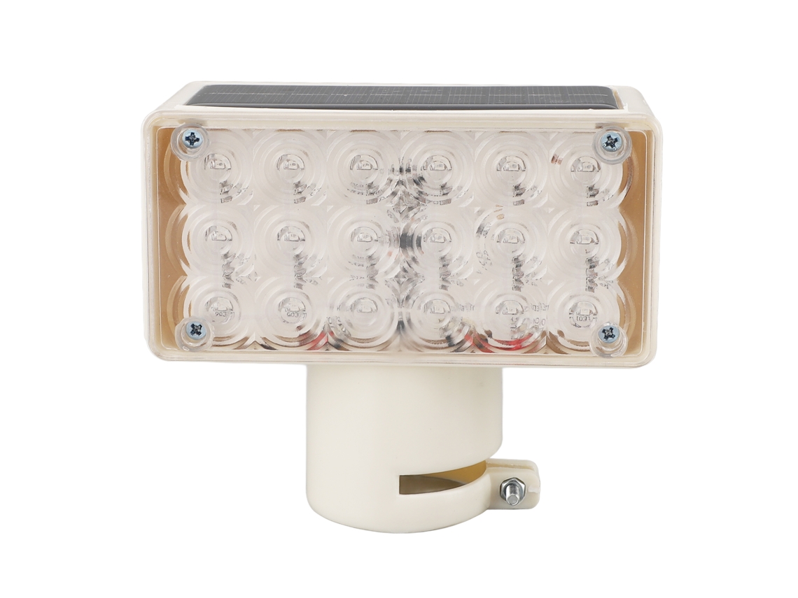 Luz Solar De Advertencia Vial Con 18 Led, Luz Roja Y Azul Alternas, Resistente Al Agua.