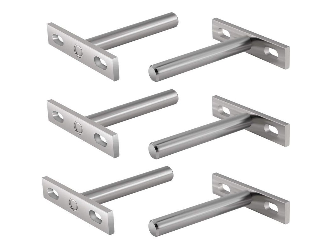 Soportes Metálicos Ocultos Para Estantes Flotantes 3 Pulgadas, Refuerzo De Pared Para Instalación Fácil
