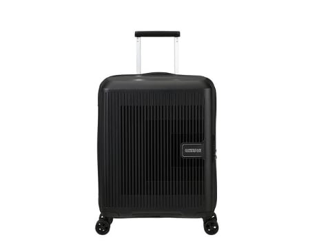 Maleta de Cabina Aerostep 55Cm con 4 Ruedas Expandible Negro 36L AMERICAN TOURISTER