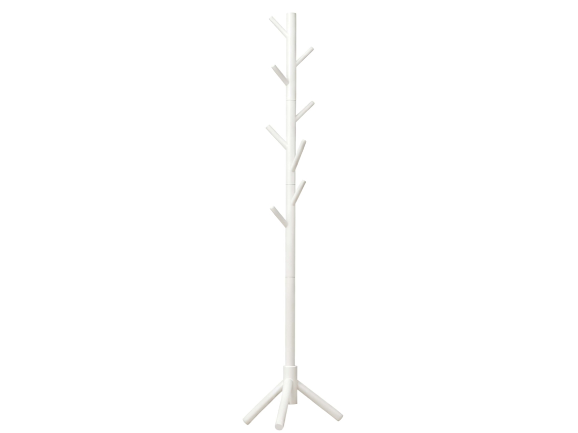 Relaxdays, Perchero Modular, 8 Ganchos, Hasta 175 Cm, Pasillo Y Oficina, Madera De Pino, Blanco