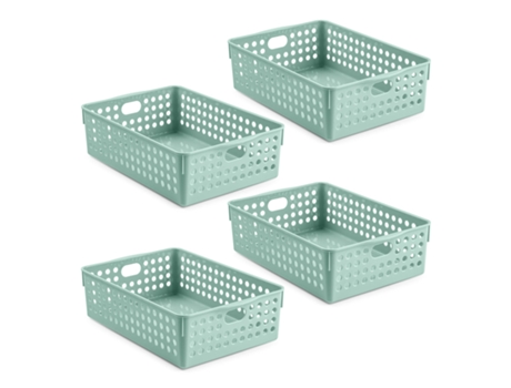 Pack 4 x Cestas PLASTIC FORTE Nº 4. Verde