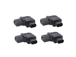 4 Piezas Adaptador De Corriente De Ángulo Recto De 90 Grados Iec320 C8 A C13 250v 2500w