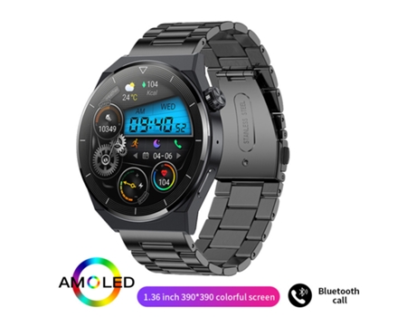 SHAH ARPAN Smart Watch HK46 Monitor de salud de llamadas Bluetooth, acero negro