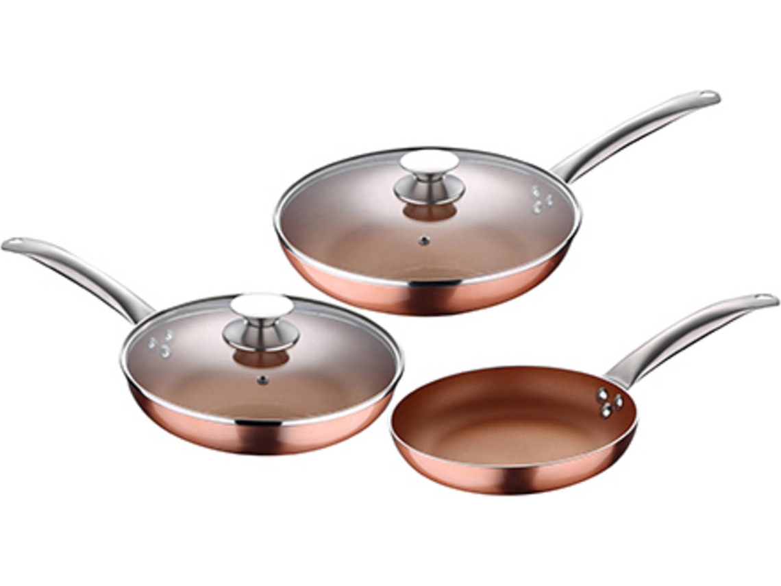 Set 3 Sartenes SAN IGANCIO SG-6915 (Acero Inoxidable - 20x24x28 cm)