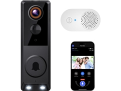 Timbre Vídeo Inalámbrico 1080p Ia Detección Humana Visión Nocturna Color Audio Bidireccional A Batería 2,4ghz Nube