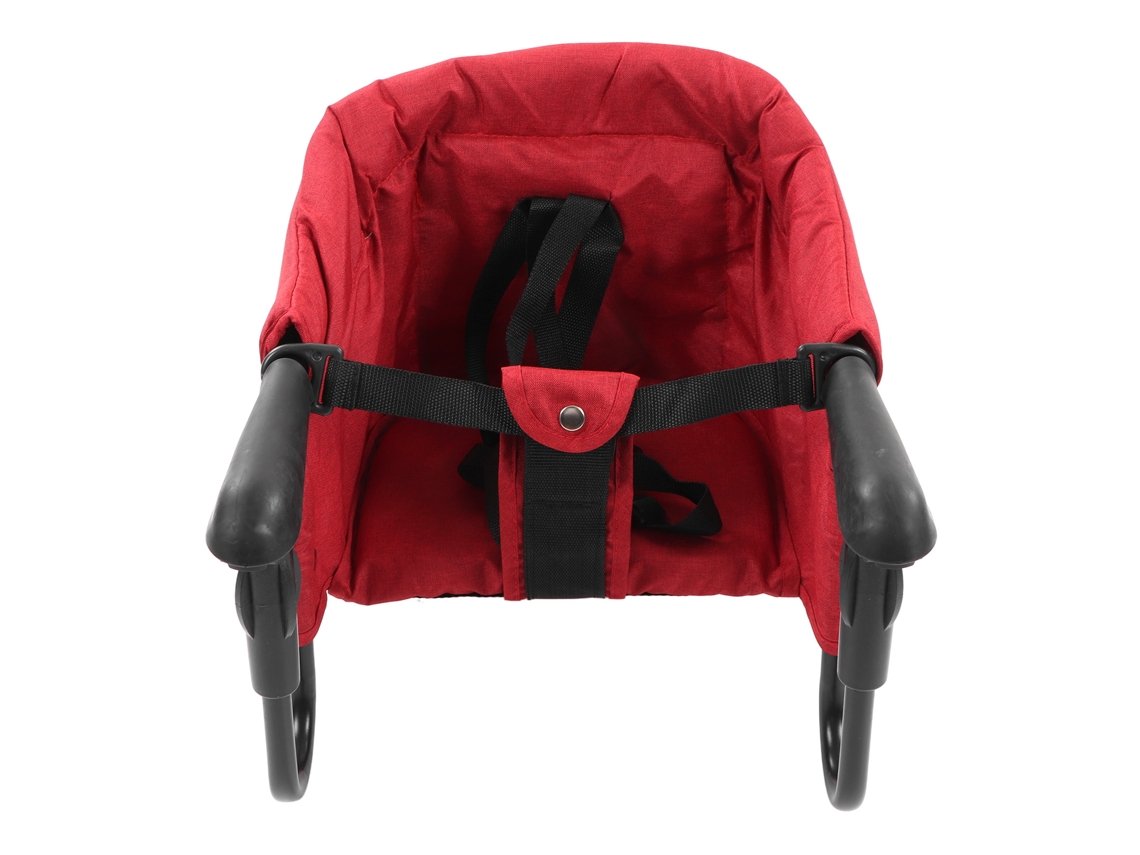 Trona Con Gancho Y Clip Plegables Para Una Instalación Fácil Y Segura En Mesas De 2 A 8,4 Cm (0,8 A 3,3 Pulgadas) - Roja