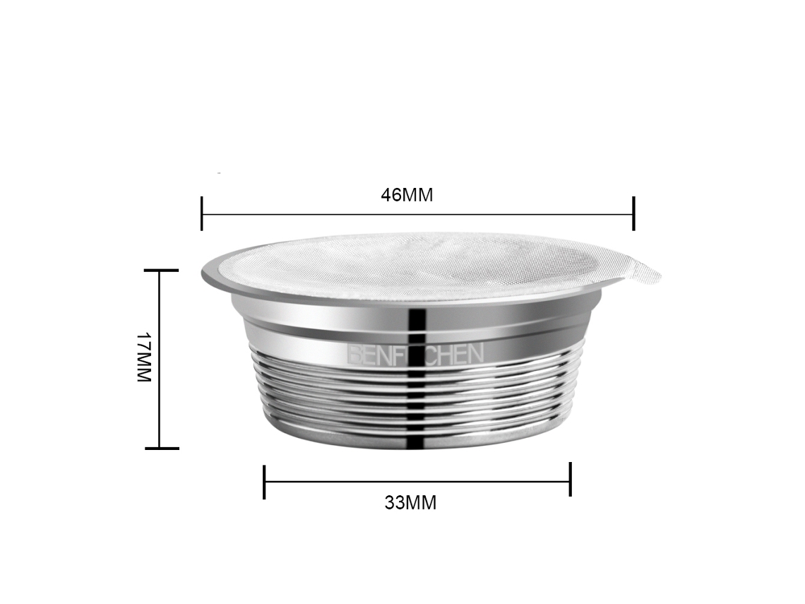 Cápsula De Café Reutilizable De Acero Inoxidable Compatible Con Lavazza A Modo Mio Con Paquete De 60 Cápsulas De Papel De Aluminio.