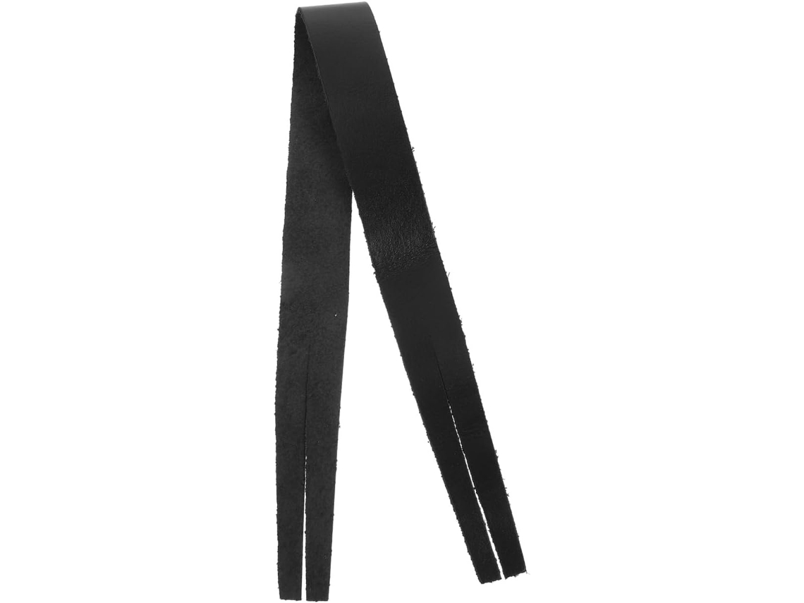 Roseta De Correa De Cuero De Vaca Para Alfombrilla De Instrumento, Accesorio Negro
