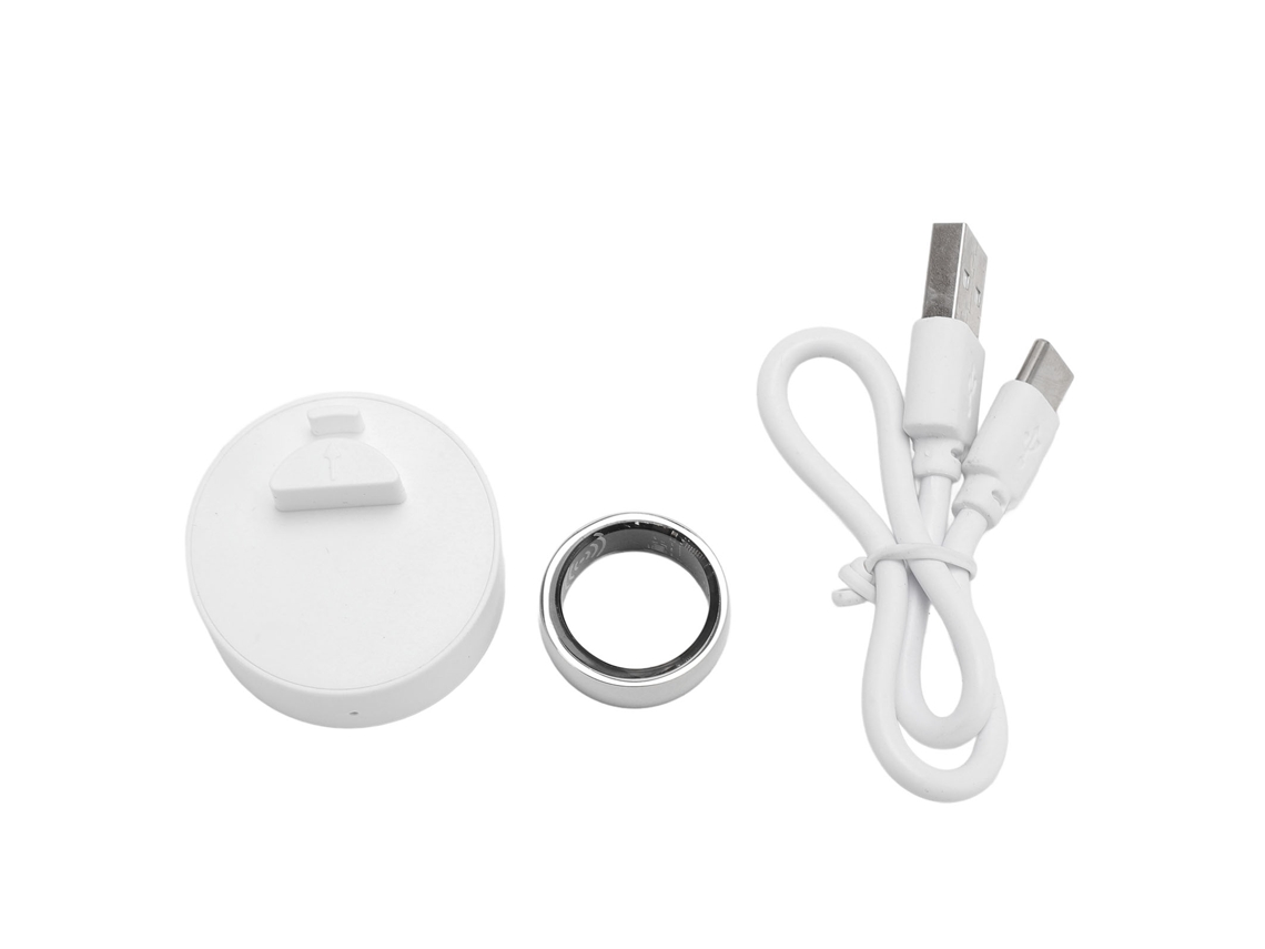 Anillo Inteligente (monitor De Salud Con Podómetro) Anillo Inteligente Bluetooth Ip68 Resistente Al Agua Con Estuche De Carga Unisex Kr1