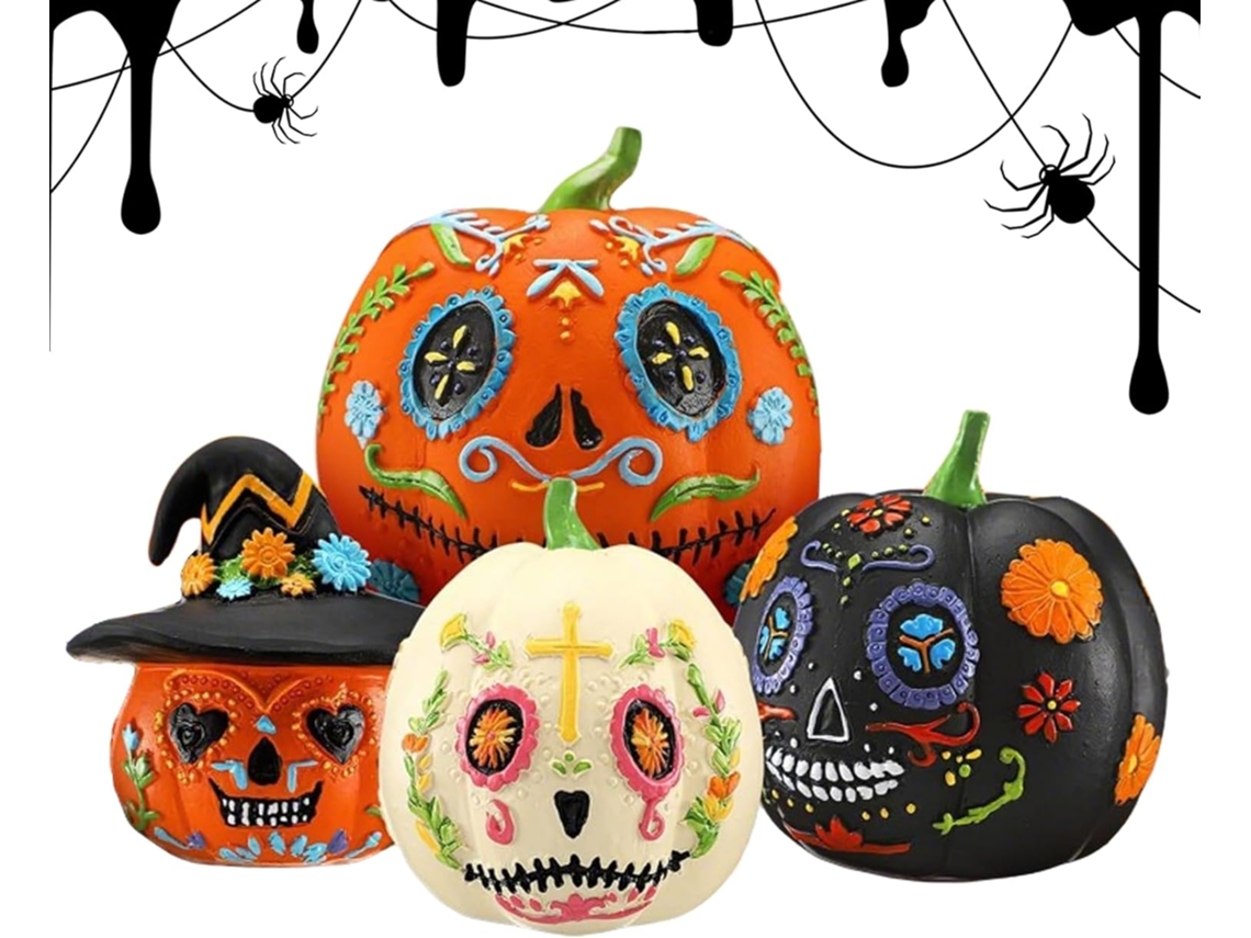 Decoraciones para exteriores | Decoraciones apiladas y espeluznantes para fiestas de otoño | Escultura de H Gokoco