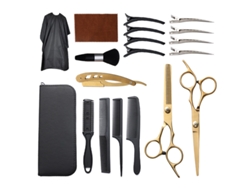 Kit De Tijeras De Peluquería De 19 Piezas Digitallab Y2 Dorado