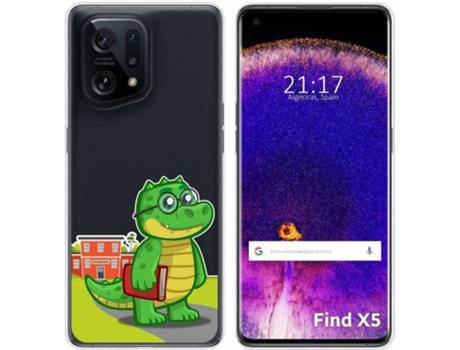 Carcasa para Oppo Find X5 5G TUMUNDOSMARTPHONE Dibujos Transparente Coco Multicolor