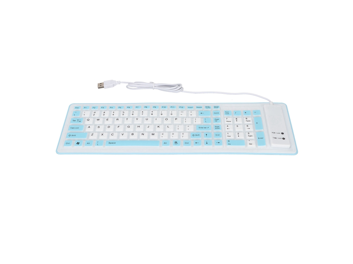 Teclado de silicona plegable, silencioso e impermeable