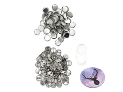 100 Juegos De Piezas Redondas En Blanco Para Insignias, Resistentes A La Corrosión, Kit De Impresión Fácil Para Máquina De Fabricación De Insignias, 25 Mm