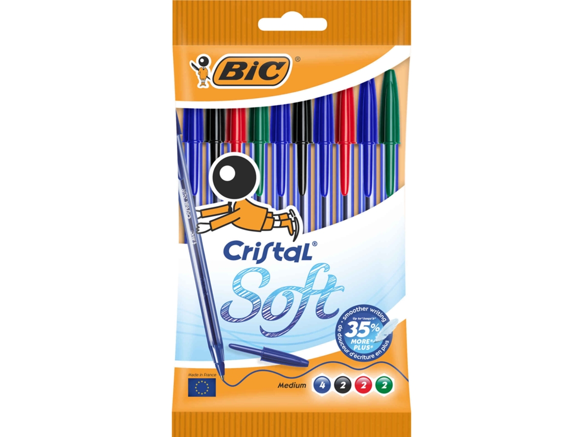 BIC 516359 penna a sfera Nero Blu Verde Rosso 10 pz