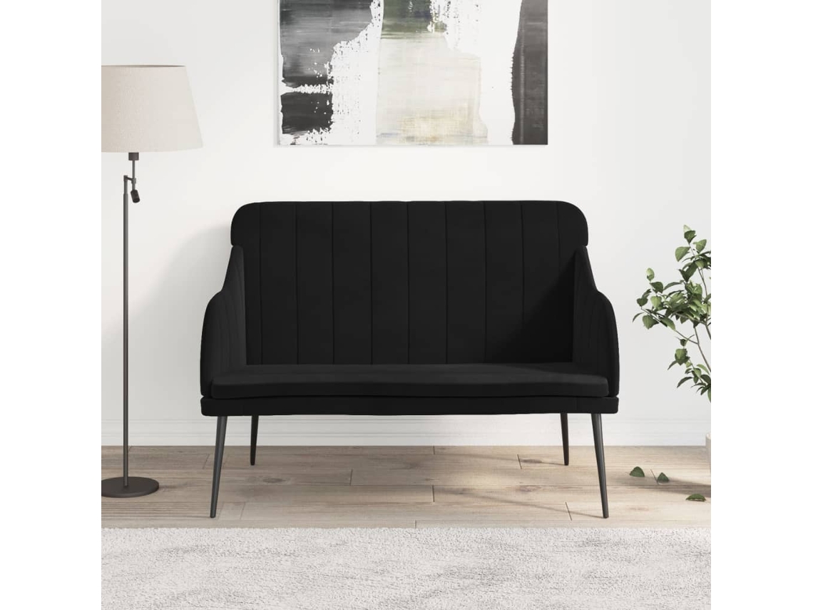 Lovely Home Banco 110X76X80 Cm Terciopelo Negro