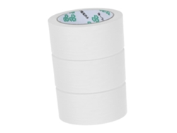 3 Rollos De Cinta Adhesiva De Papel Kraft Blanco Para Embalaje, Con Adhesivo Fuerte Y Apto Para Escribir, Ideal Para Paquetes Frágiles.