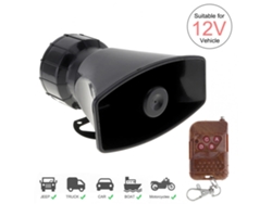 Sirena de advertencia para coche, camión y motocicleta, 12 V-100 W, 7 sonidos, 12 V, 24 V, con control remoto y número de matrícula