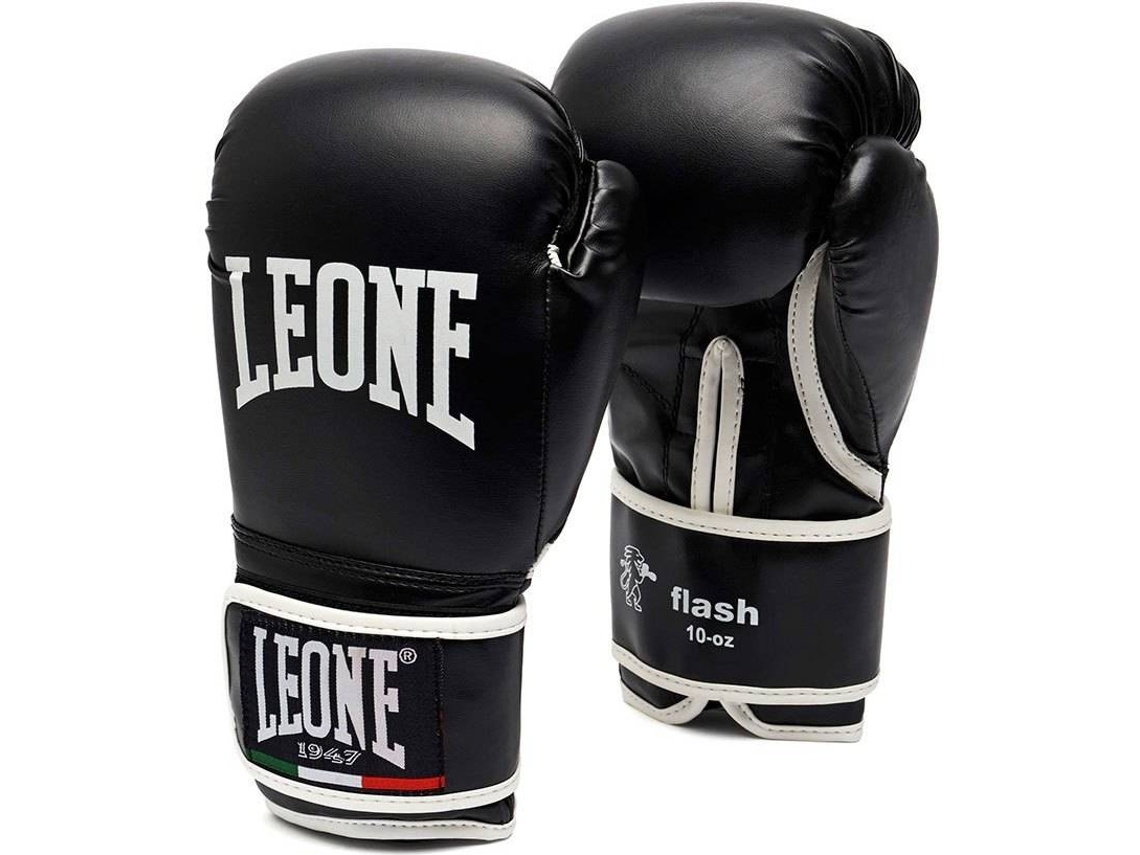 Guantes de Muay LEONE1947 Flash Negro (10 Oz M)