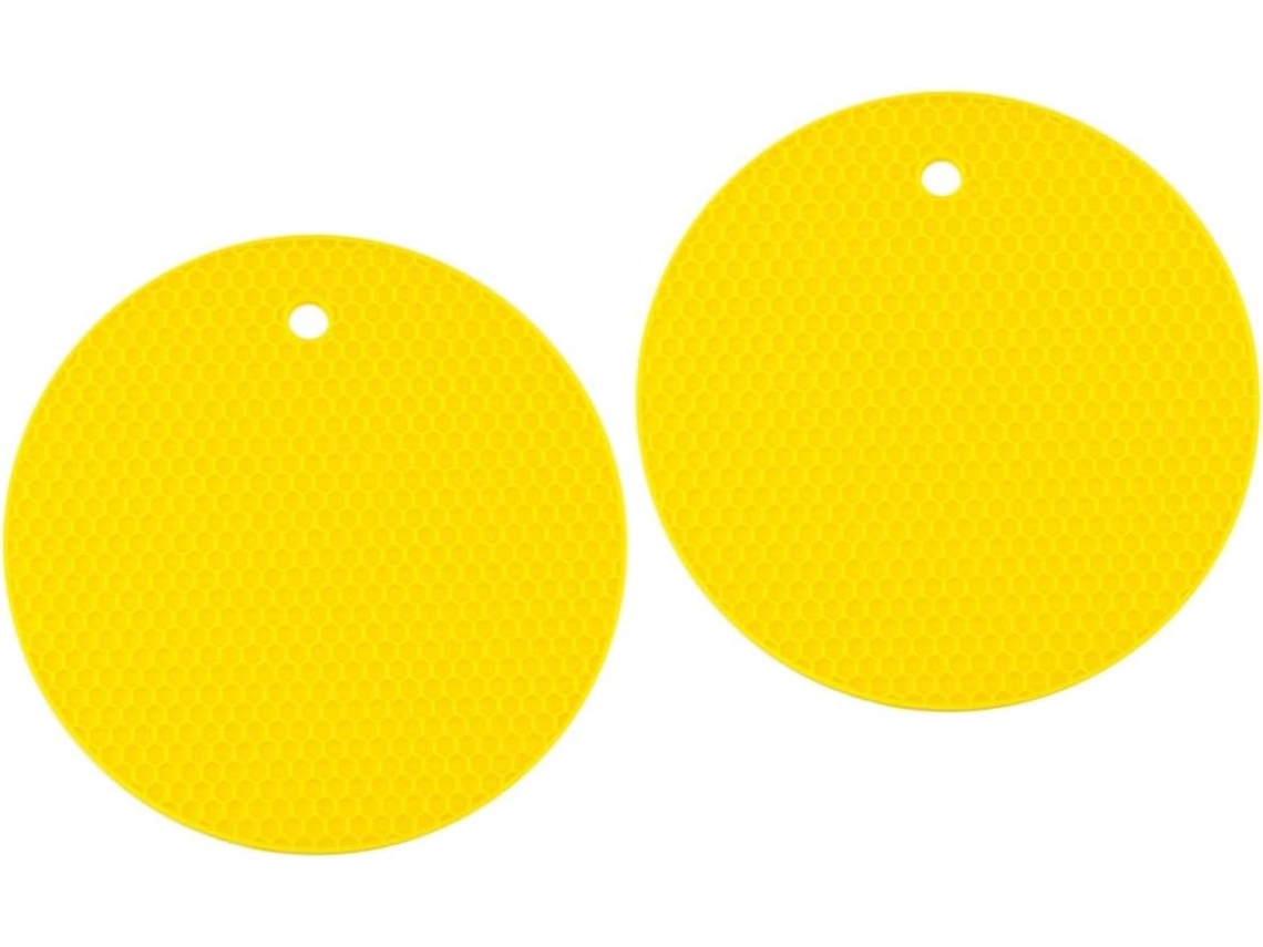 Juego de 2 guantes de silicona para horno, alfombrilla para microondas, cepillo redondo para platos, impermeable, portavasos y clip, Vayotoy