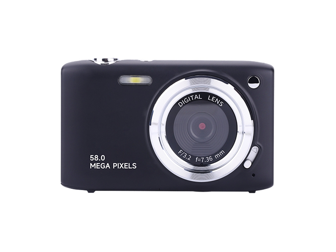 Cámara digital compacta Szsmart C600, 58 MP, HD, zoom 16x, 2,88 pulgadas, 32 g, color negro
