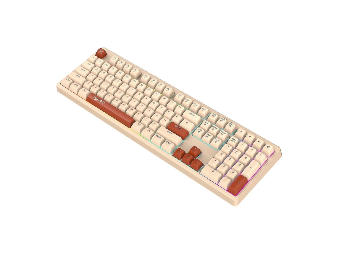 Teclado para juegos con 12 modos de iluminación, práctico teclado mecánico multifuncional para PC, hogar, oficina, portátil y PC. Everley891