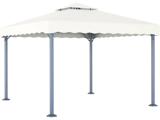 vidaXL Cenador color crema aluminio 300x300 cm
