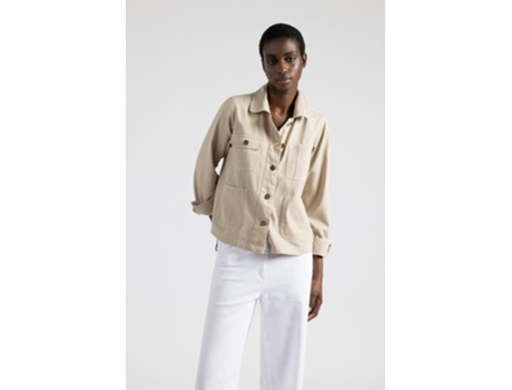 Chaqueta de Mujer THROTTLEMAN Algodón Beige (L)