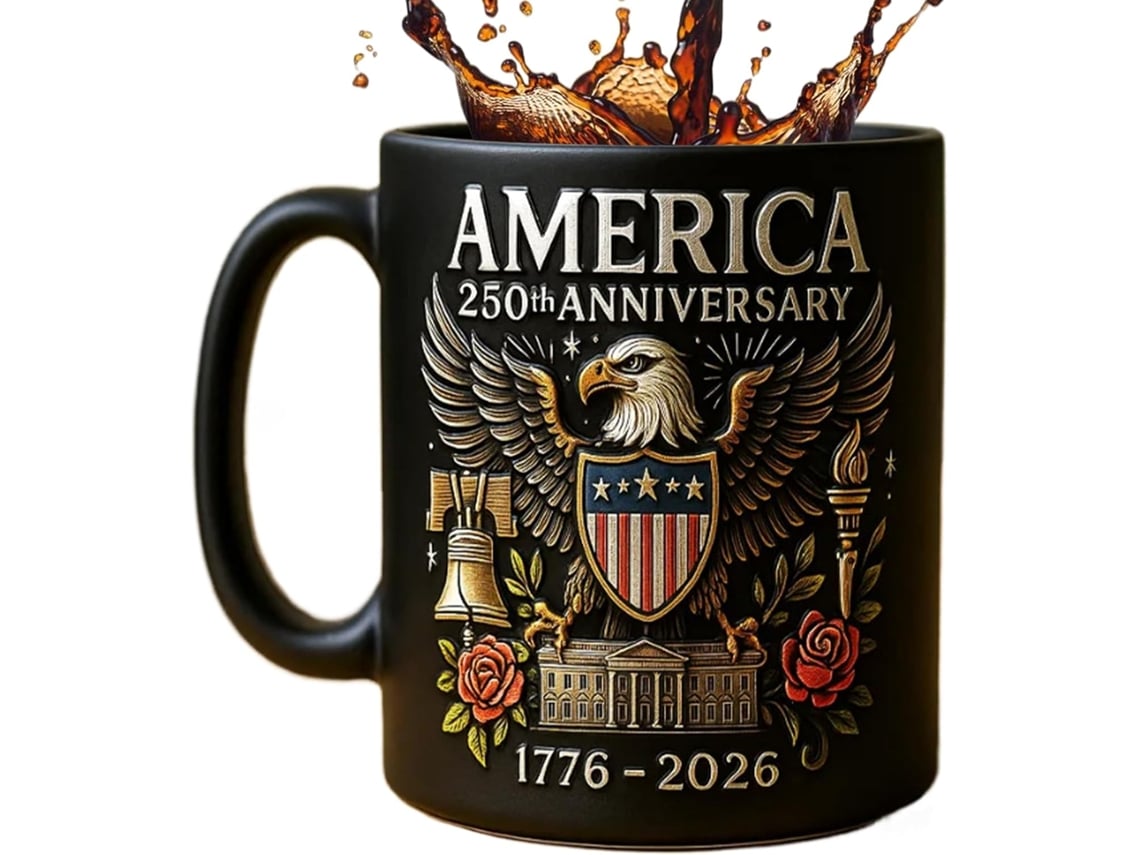 Caneca De Cerâmica Para Café E Chá, 33 Cl - Caneca Comemorativa Do 250º Aniversário Com Bandeira E Símbolo Cultural